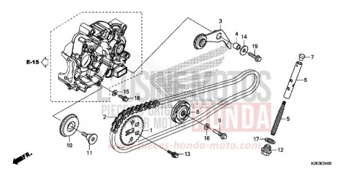 CHAINE A CAMES/TENDEUR MSX125D de 2013